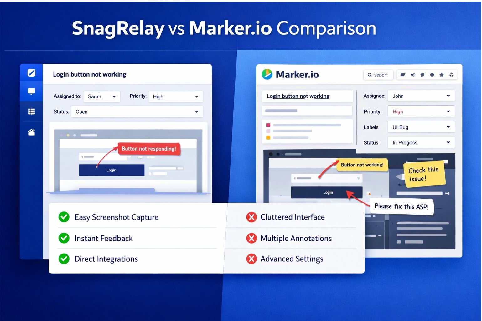 SnagRelay vs. Marker.io: Complete Comparison & Why Teams Are Switching