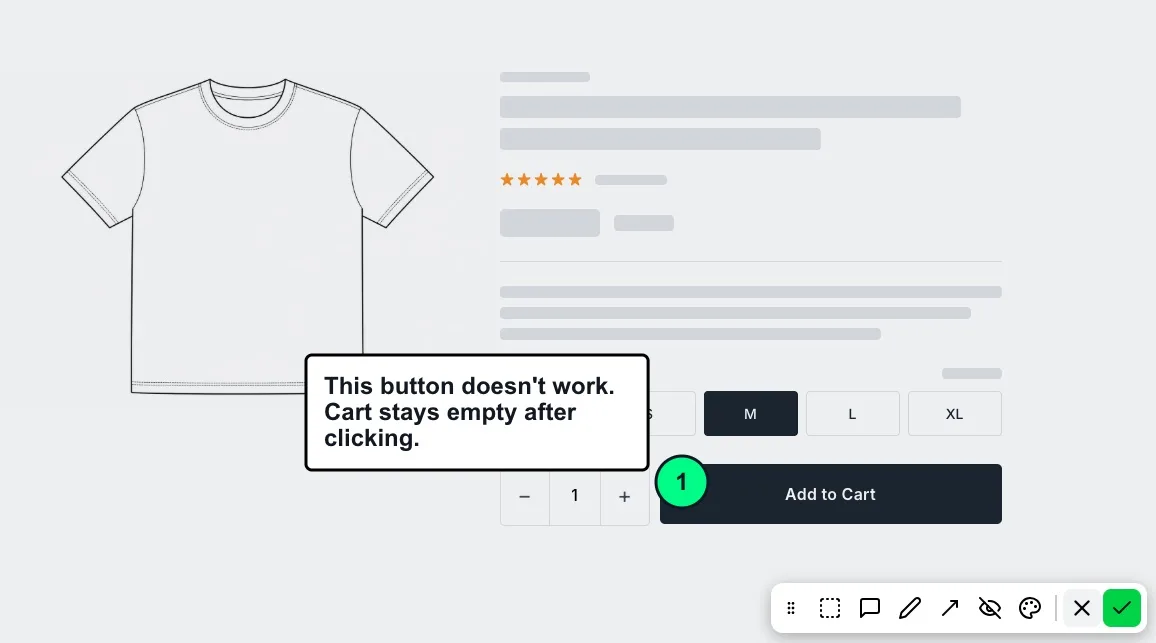 Click. Describe. Send. No DevTools Required