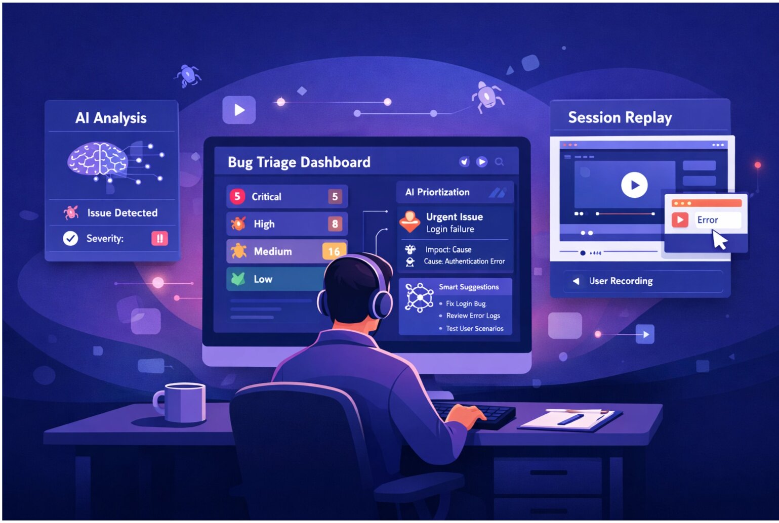 QA Teams: Bug Tracking Software with Session Replay & AI-Powered Triage